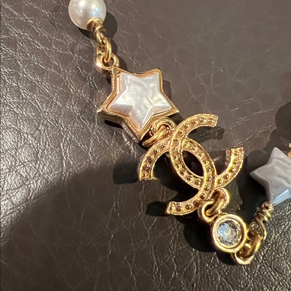 Chanel Bijoux Fantaisie necklace costume pearl star crystal - Picture 7 of 9